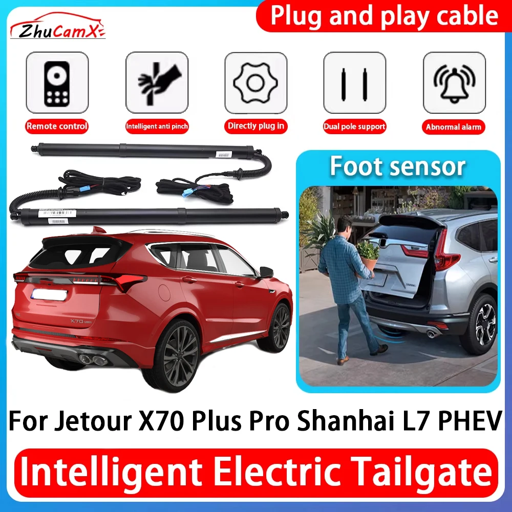 ZhuCamX Samochodowy bagażnik elektryczny z zasysaniem Klapa tylna Inteligentny podnośnik tylnej klapy Do Jetour X70 Plus Pro Shanhai L7 PHEV