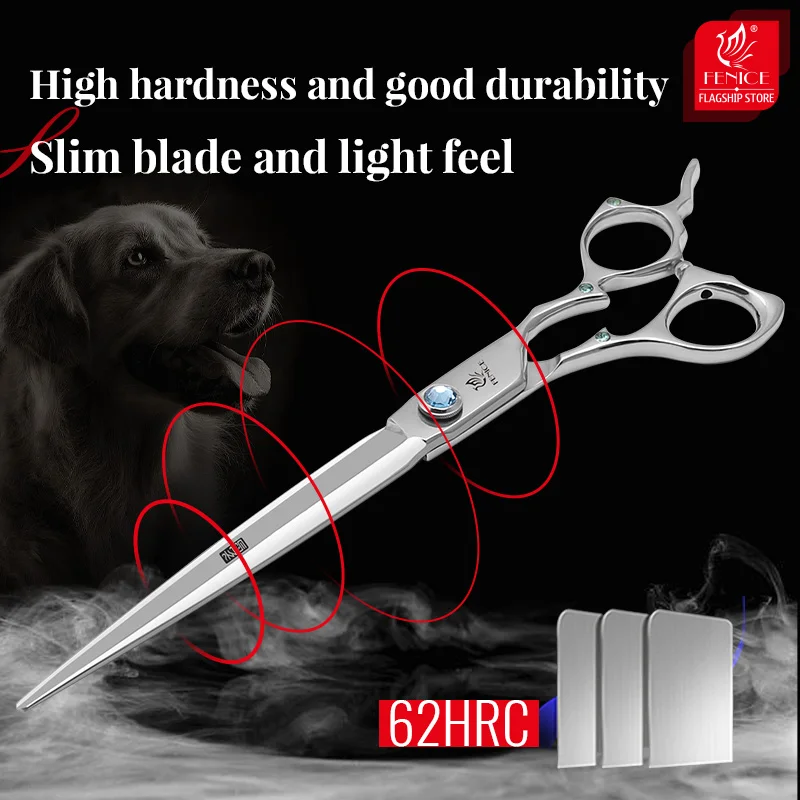 Fenice Professional JP440C 7/7.5/8 inch High Quaility Pet Dog Hair Cutting Grooming Scissors Shears for Pet Groomers