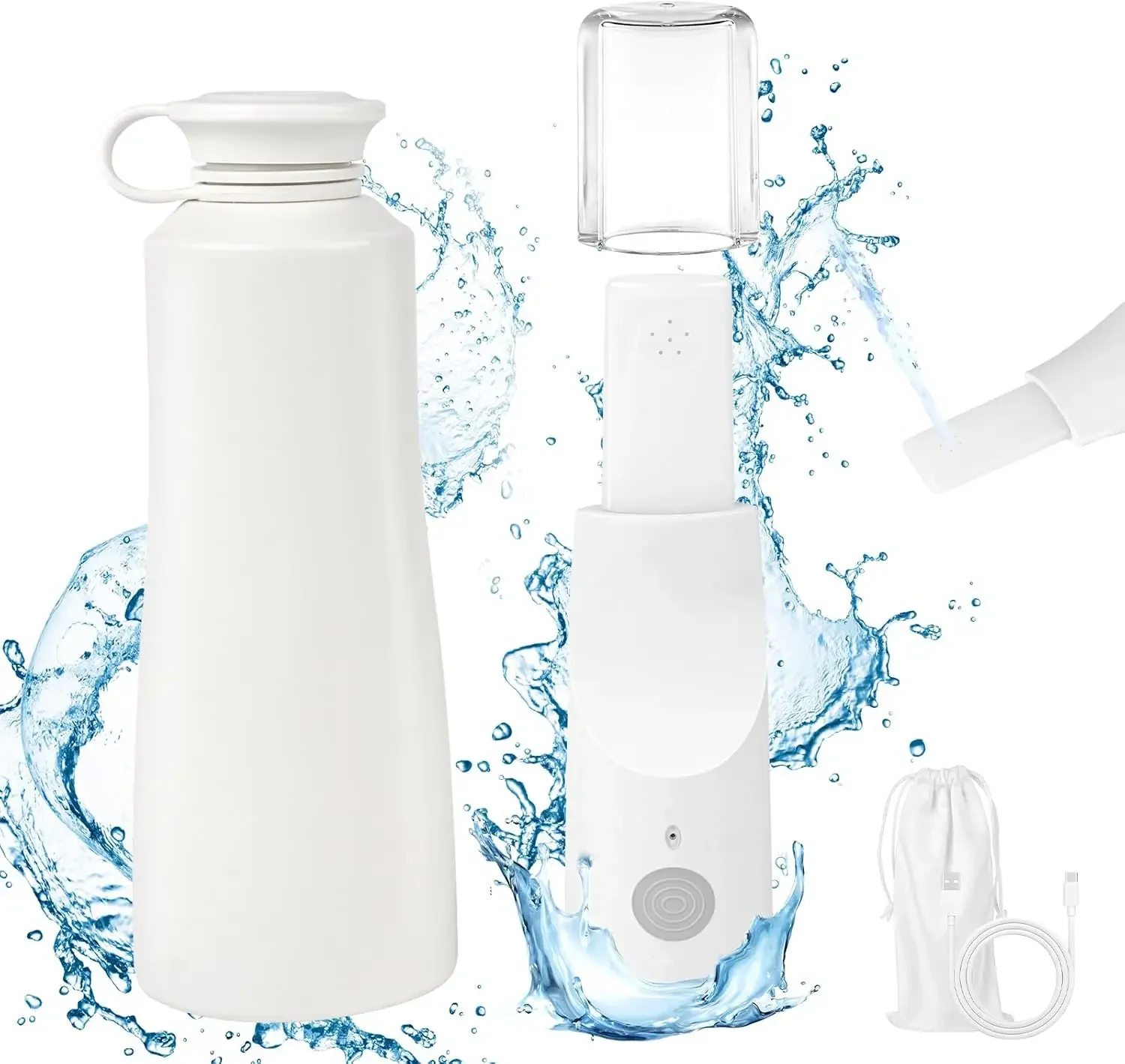 

USB перезаряжаемый портативный ручной электрический распылитель для биде, персональный очиститель, многофункциональный с бутылкой 350 мл, спрей для мытья биде