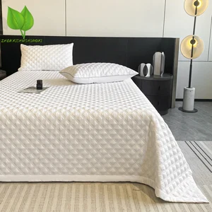 Simple style padded bed cover, white quilt, queen size, pillowcase needs order, 150x230, 1pc 8 Main Sales Couple Quilt - №7