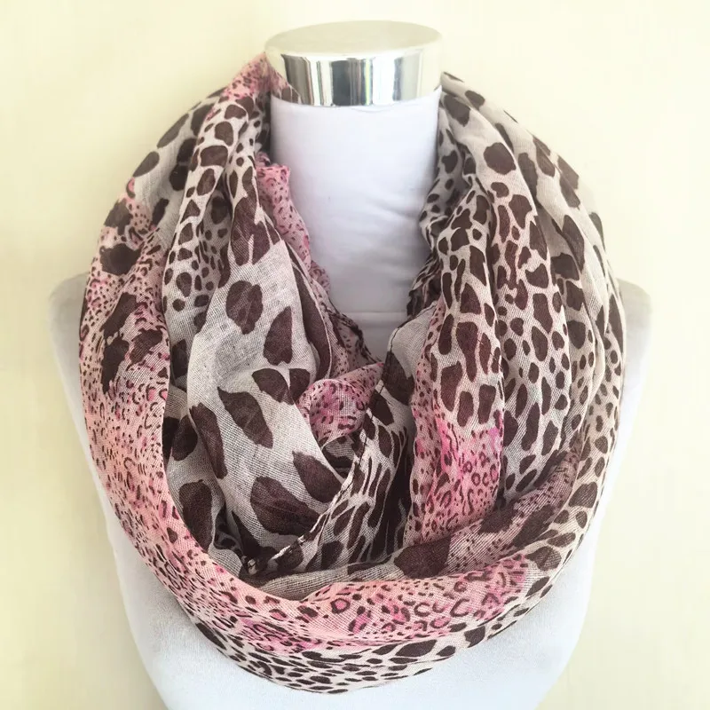 Mode imprimé léopard infini écharpe pour femmes doux chaud respirant foulard foulards musulmans Hijab boucle châle enveloppement foulard