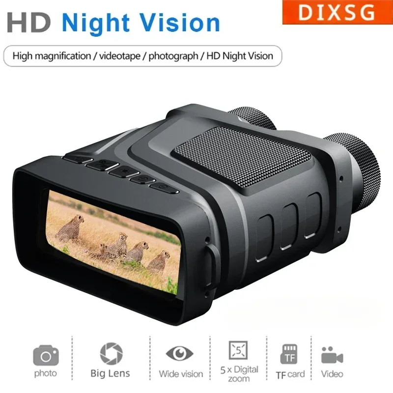 2024 Newest Binoculars Night Vision Device R12 Infrared 1080P HD 5X Digital Zoom Hunting Telescope Outdoor Day Night Dual Use