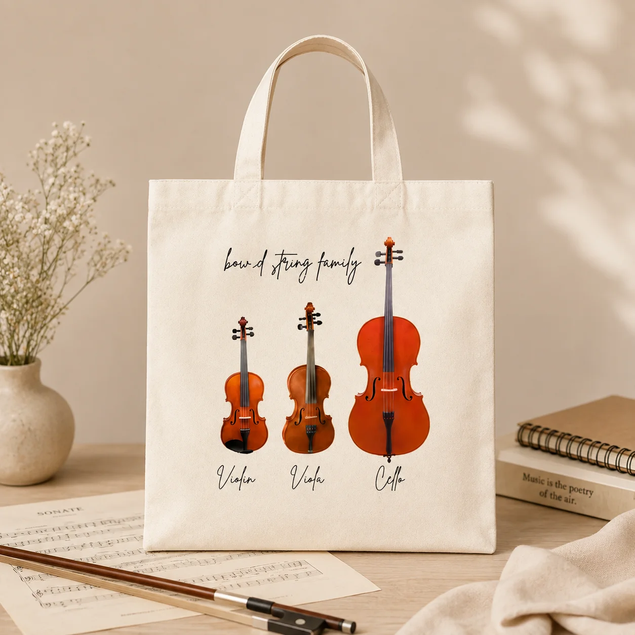 Muziek-totebag voor de muzikal - Musical Instrument Shop recensie en prijs