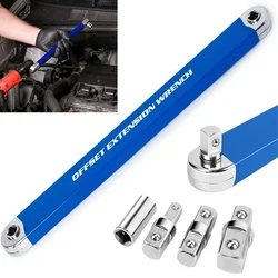 Professional Zero Offset Extension Wrench 2024 Tight Space Extension Tool 1/2 in. 1/4 in. 3/8 in. Auto Repair Tool Home Tool Set