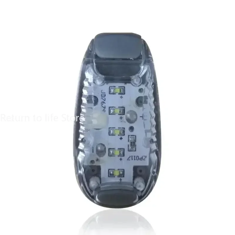 Portatile 3/5LED Clip On Bike casco luce zaino luce Clip lampada Outdoor Night Running ciclismo Jogging spia di sicurezza