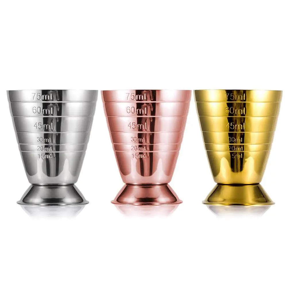 كوب قياس كوكتيل من الفولاذ المقاوم للصدأ مع مقياس أداة نادل النبيذ المنزلي للحفلات