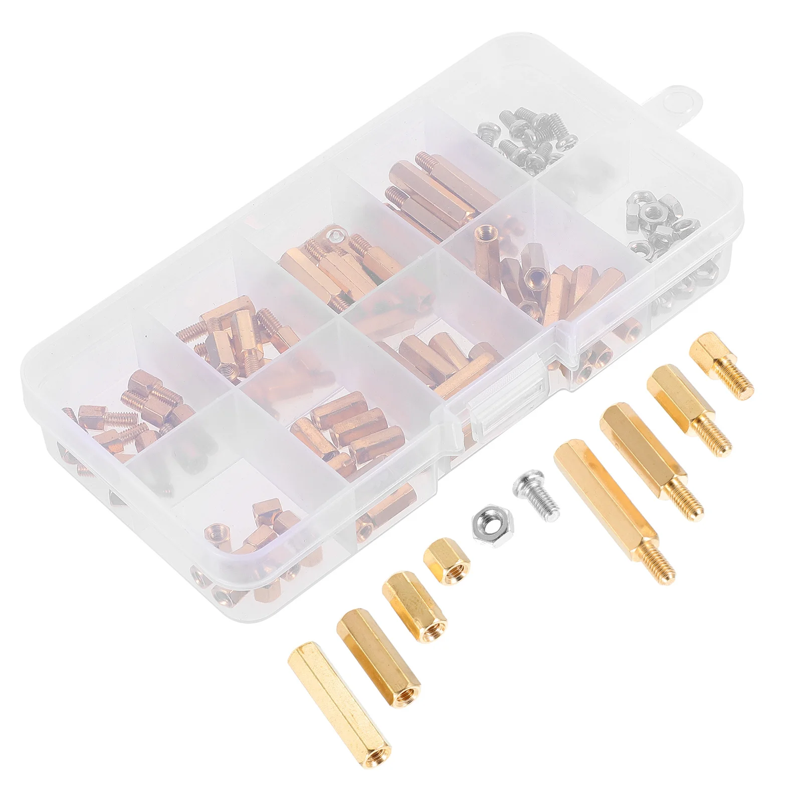 

120pcs Hexagonal Brass Pillar Isolation Studs M3 Inner Hex Copper Column Screw For Pcb Support Fastening Fixing Durable Smooth