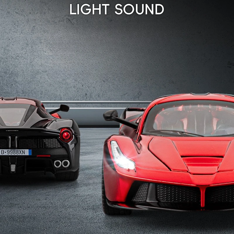 1:22 ラファ スーパーカー モデルおもちゃ メタルダイキャスト 音楽と光 プルバック ドア開閉 車両モデル 男の子の誕生日プレゼント