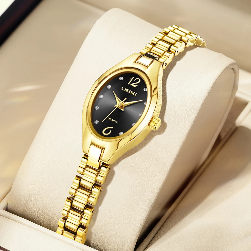 

LIEBIG Stainless Steel Strap Quartz Watch Top Brand Luxury Elegant Wristwatches Fashion Automatic Watches For Women Reloj Mujer
