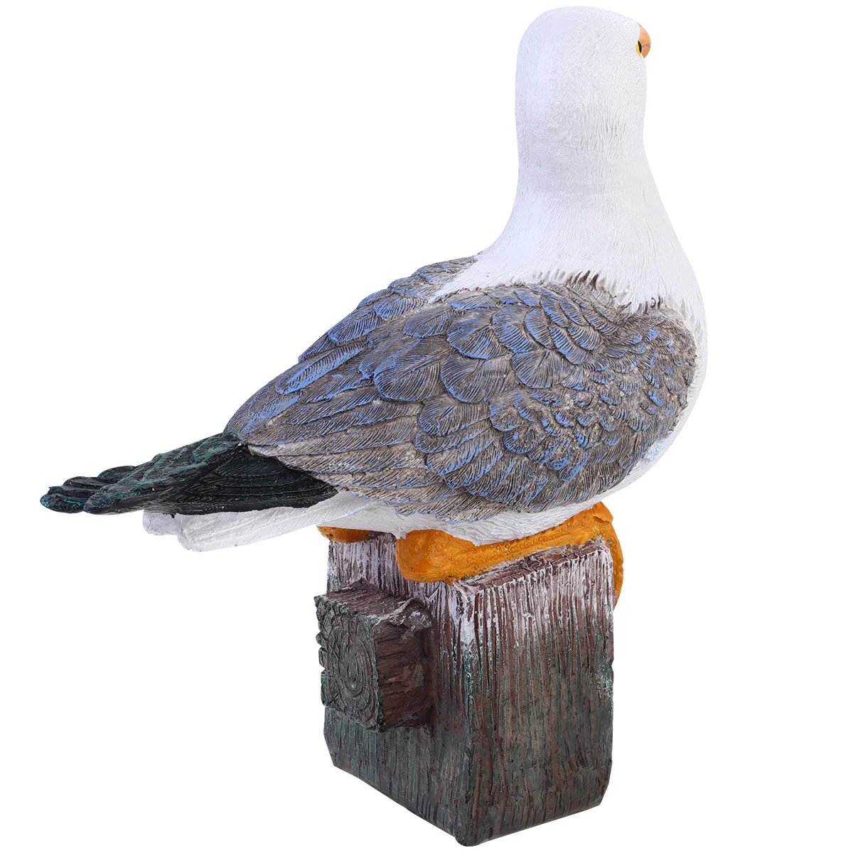 تمثال طائر النورس الزخرفي من الراتنج، تصميم عصري بسيط لتزيين الطاولة والسيارة والنباتات والأشجار، حرفة فنية على شكل طائر في وعاء باللونين الأبيض والرمادي