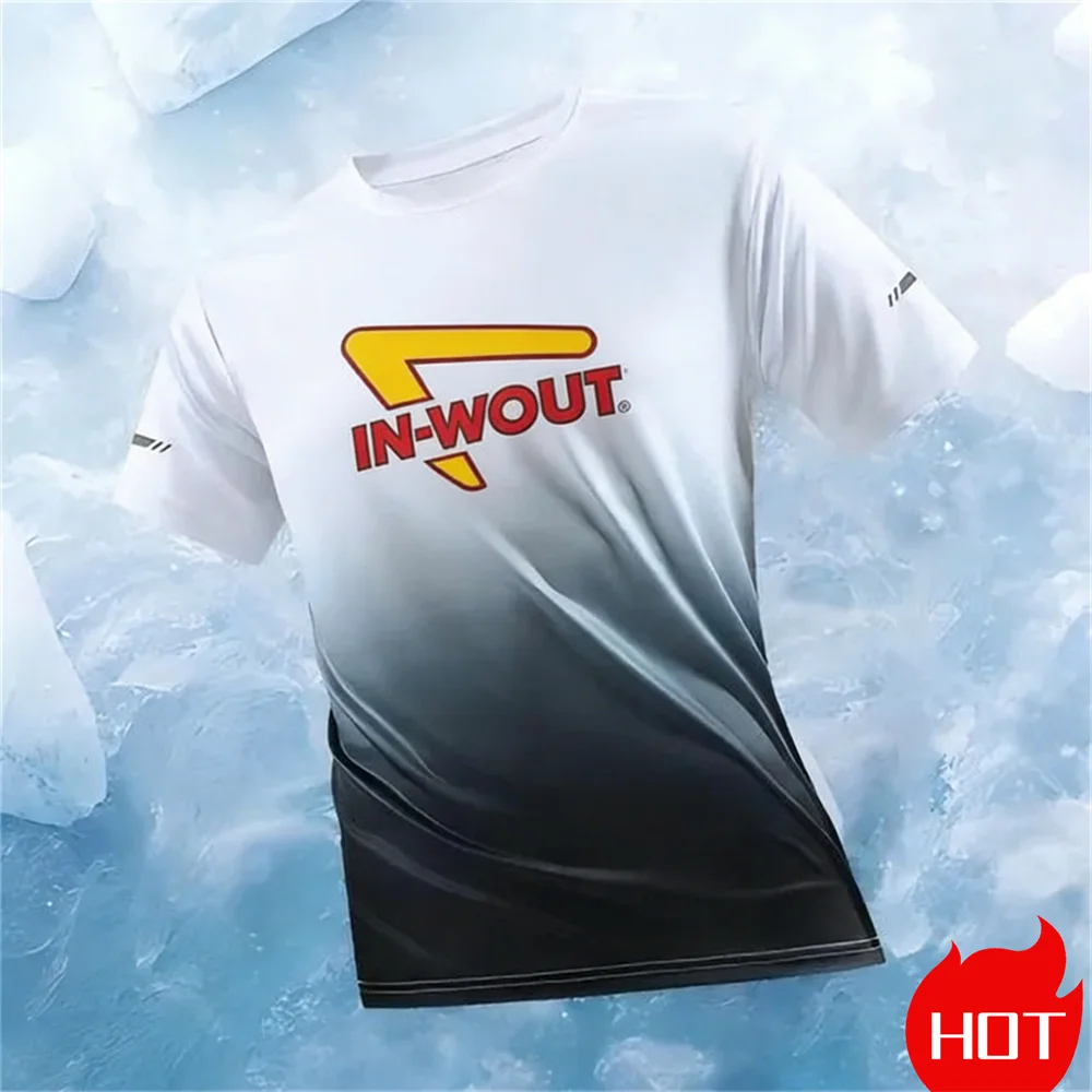 

Summer Men's sport T-shirt funny hamburger print T-shirt Breathable Men's T-shirt oversized t shirt for man leisure T-shirt tops