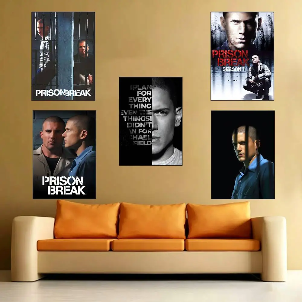 Cool P-Prison Break Posters Living Room Bar Cafe Quality Canvas Vintage Style Comics Painting Art Home Wall Decor Picture
