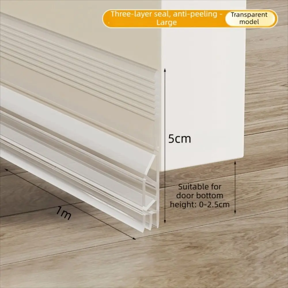 New 100cm Door Draft Stopper Self-adhesive Soundproof Draught Excluder Insect Prevention Transparent Weather Stripping Bedroom