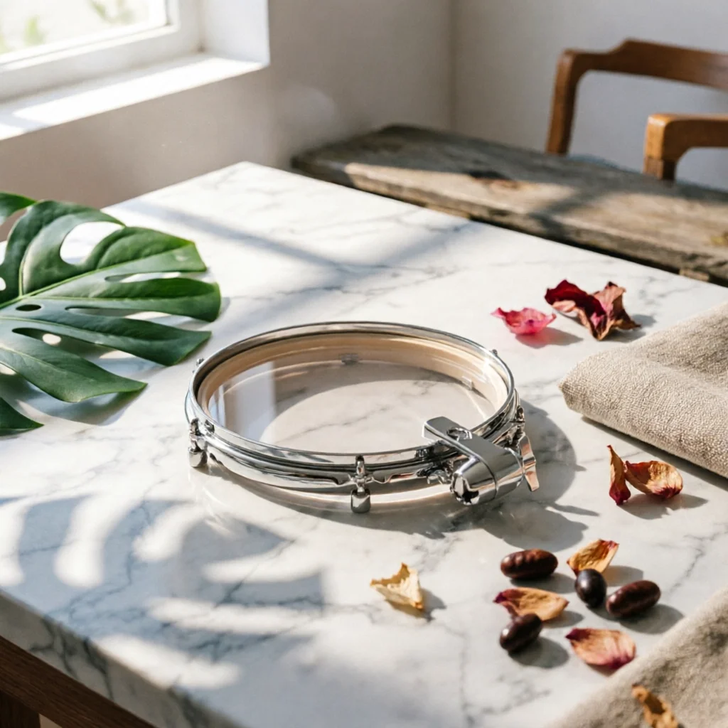 drum-hoop-with-hardware-slimline-drum-rim-with-clamp-long-lasting-secure-grip-for-drummers-practice-setups