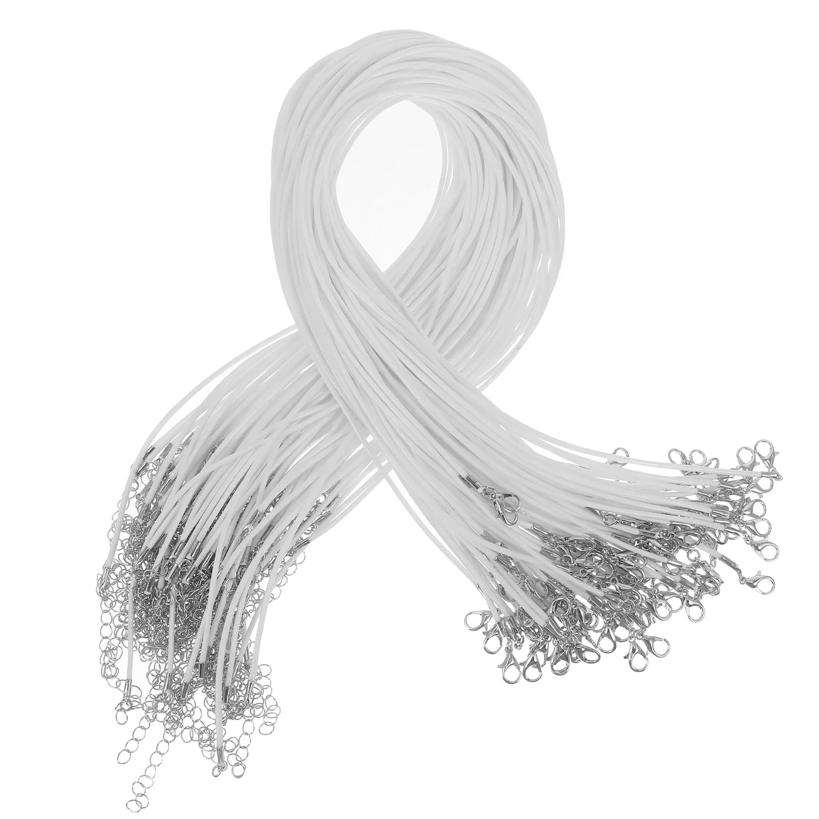 

100 Pcs Rope Necklace Cord Cords Material Bulk Waxed for Jewelry Making Silky