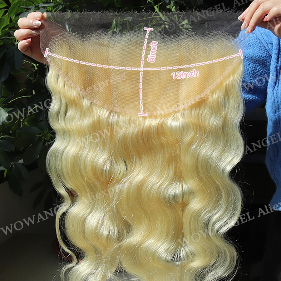 13x6 HD Lace Frontal Body Wave 613 Blonde Hair Ultra Thin Lace Frontal Closure Only Ear to Ear HD Transparent Lace Deep Part