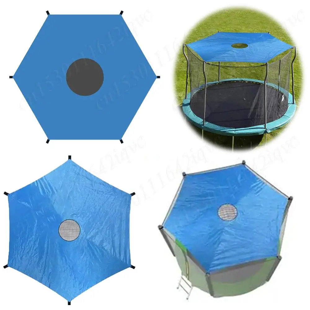 6/8/10ft Trampoline Shade Cover Anti-UV Trampolines Sunshade Trampolines Canopy Waterproof Trampolines Sunshade Accessories