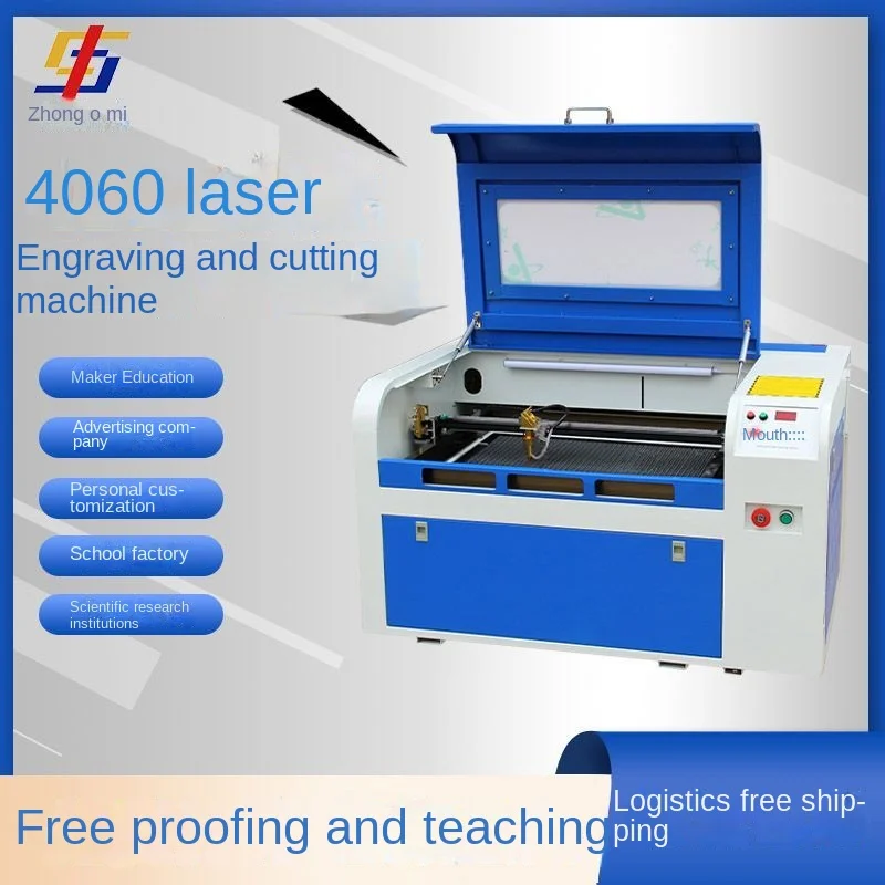 ZhongOptoelectronics 4060 Small Fully Automatic Laser Engraving Machine Acrylic Cutting Machine Laser CNC Engraving Machine