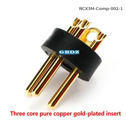 2-100Pcs REAN 3-Core XLR RCX3M-Comp-002-1 High End Pure Copper Gold-Plated Plug-In 3 Pin XLR Microphone Speaker Audio Adapter 