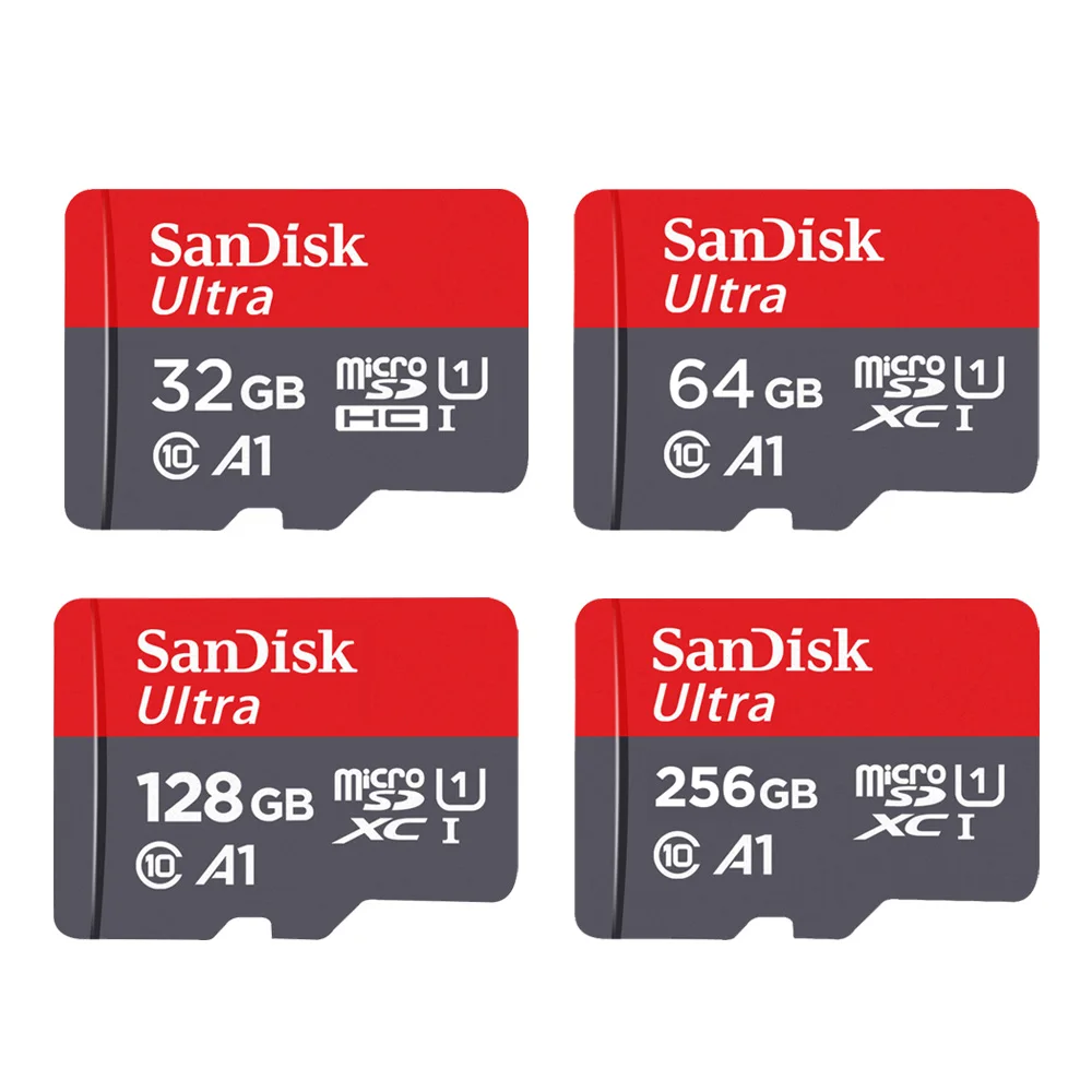 SanDisk Memory Card 16G/32G/64G/128G/200G/256G U1 Micro SD Class 10 Flash Microsd Card for Smartphones Mp3 Tablet and Camera