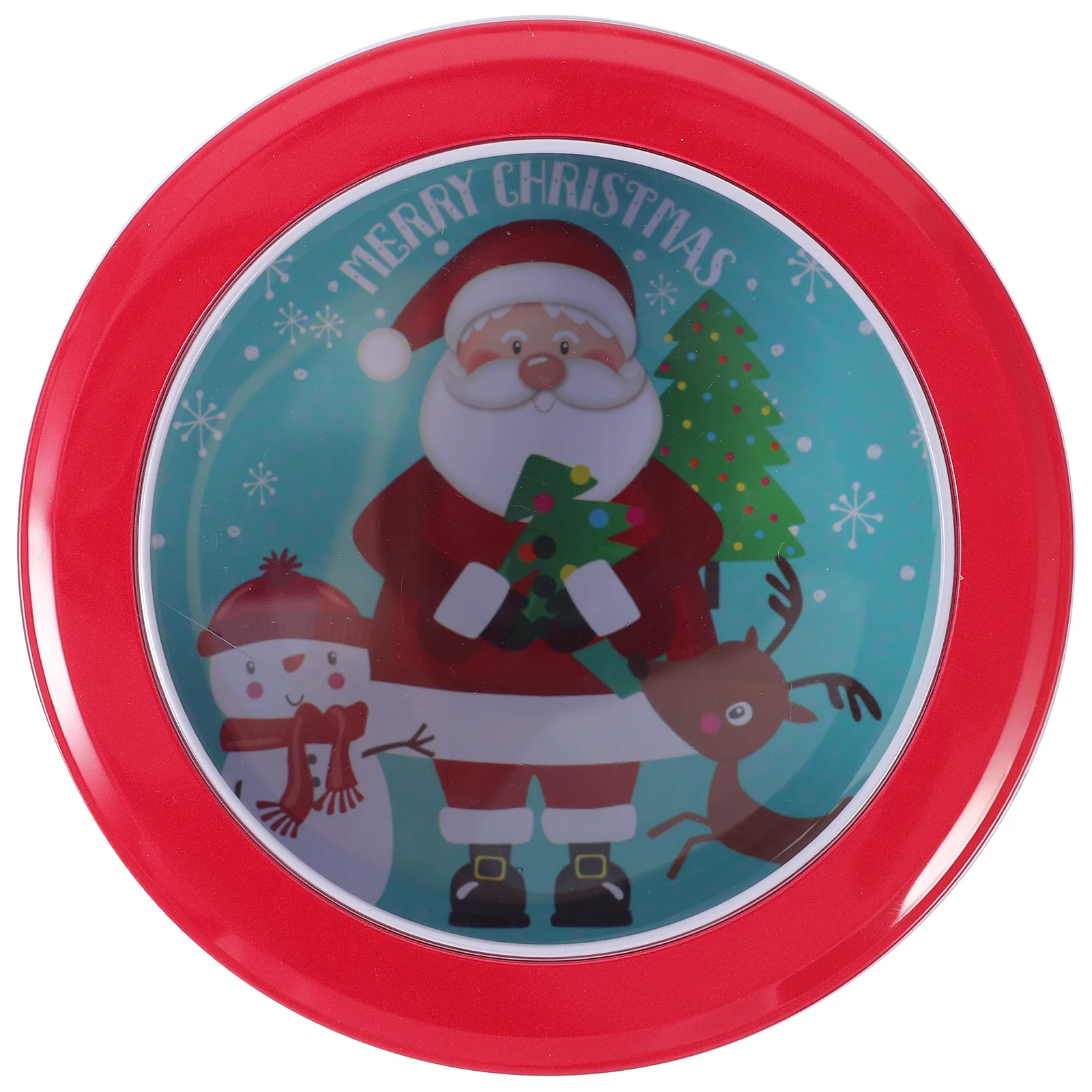 

Christmas Candy Box Easy Open Close Lid Xmas Cookie Tin Holiday Biscuit Container Festive Tin Storage Box Party Decor