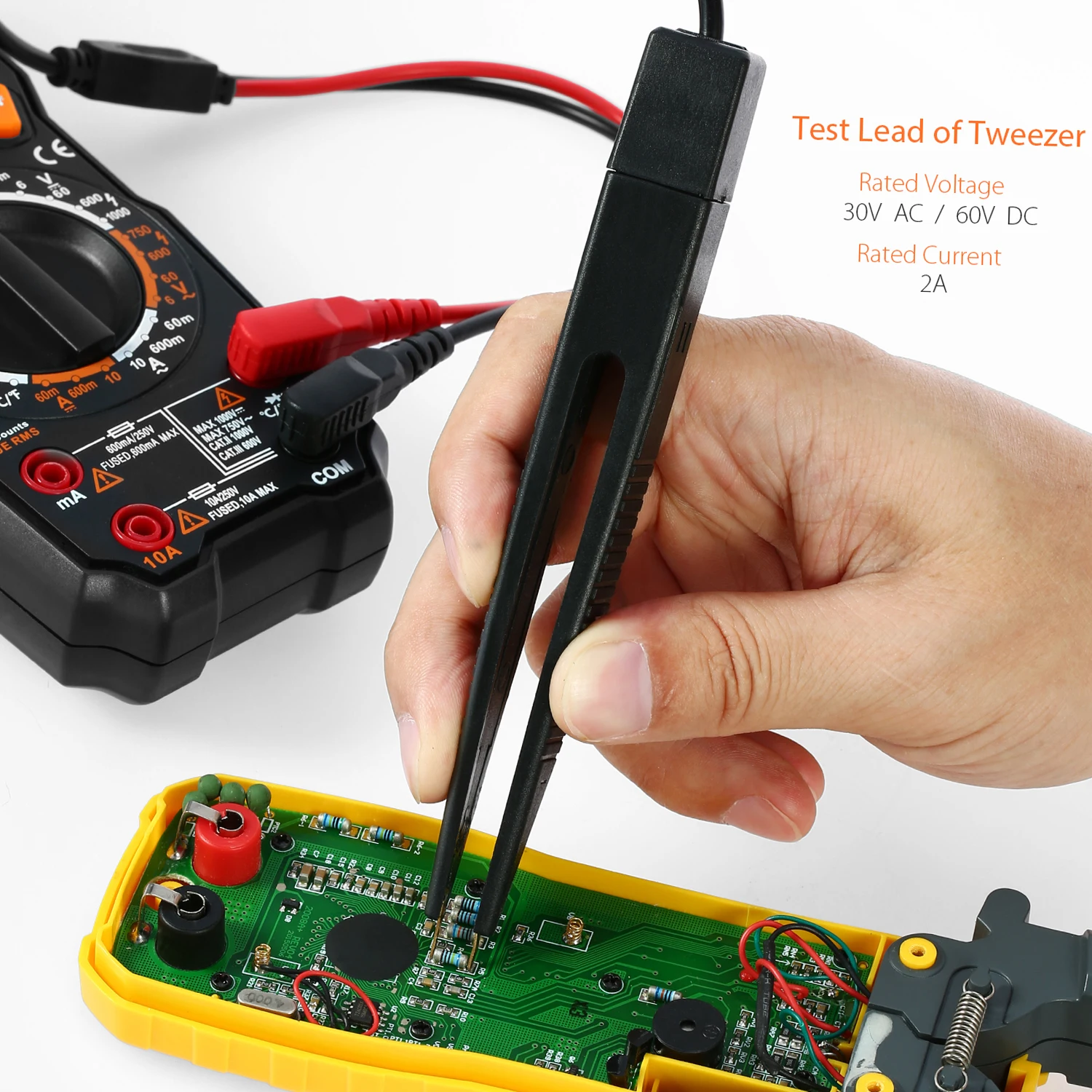 MK30 21 pz Kit di puntali elettronici Cavo per multimetro con clip a coccodrillo Accessori per multimetro digitale DMM e pinze amperometriche