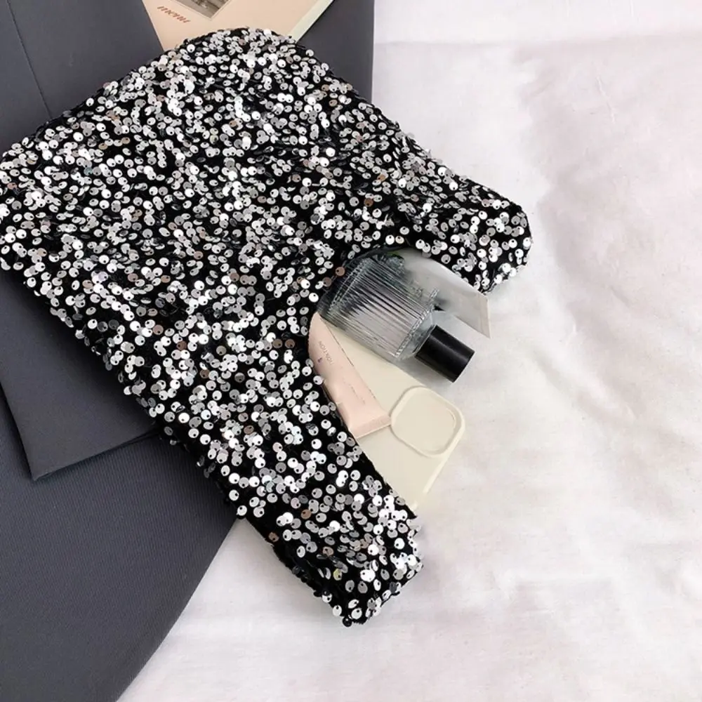 حقيبة يد بسيطة بعقدة براق بريق Blingbling الترتر مساء حقيبة الكورية نمط الحلو المحمولة حقيبة التخزين السفر #4