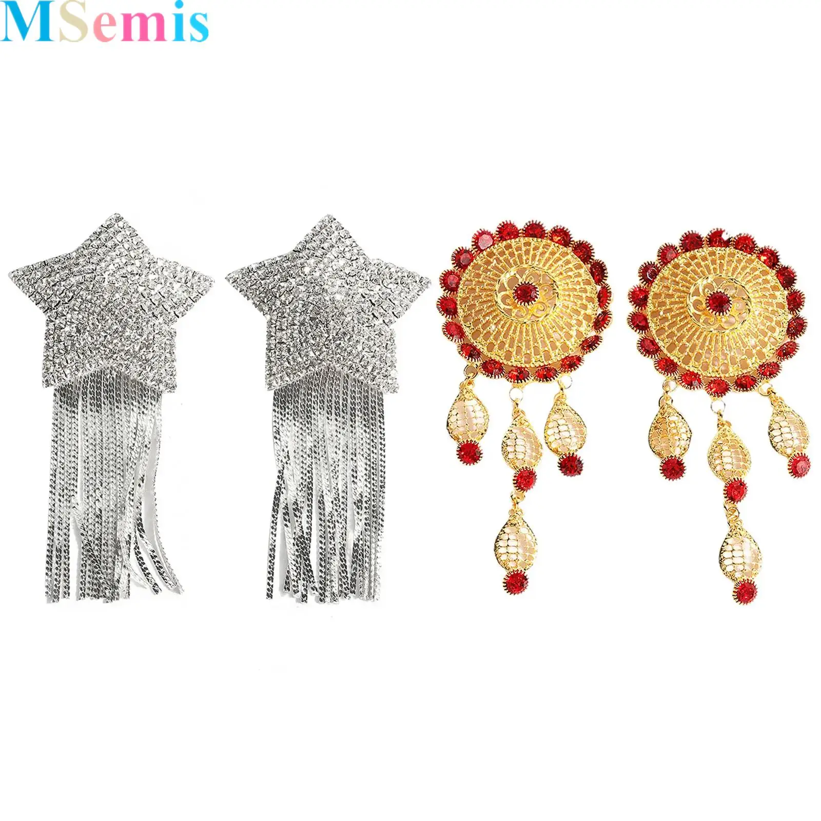

Women Breast Cover Rhinestone Nipple Pasties Covers Body Jewelry Nipple Chest Stickers Petals Accessories