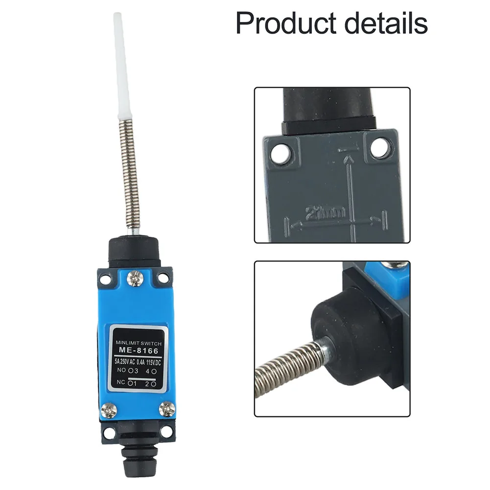 10PCS ME-8166 Travel Limit Switch IP65 Waterproof 250V 5A 1NO1NC Roller Lever Sensor For Industrial Machine Control
