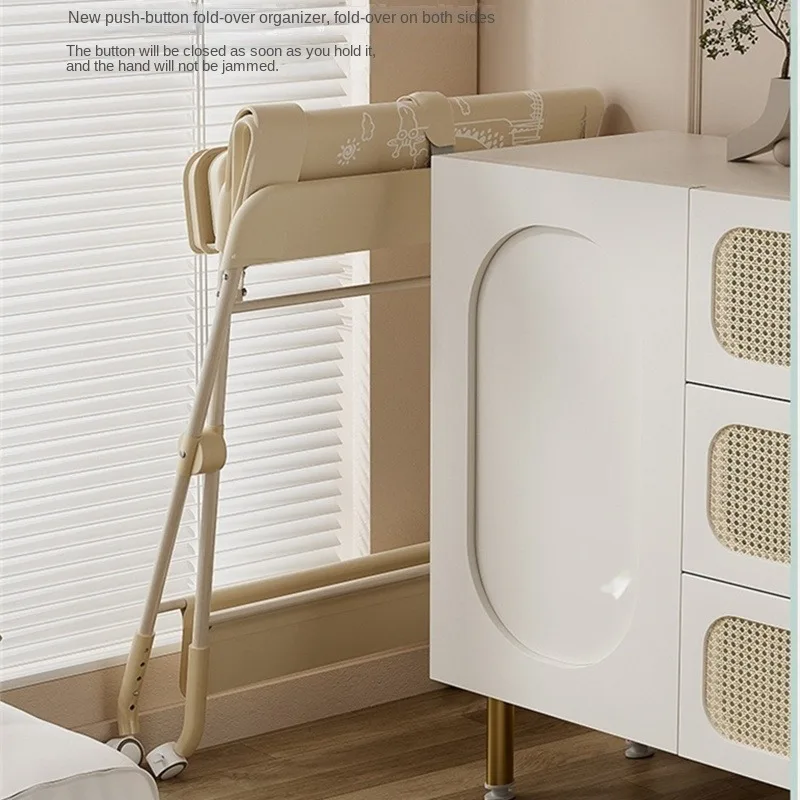 طاولة تغيير حفاضات محمولة قابلة للطي للطفل، محطة تغيير حفاضات محمولة بنمط مطور مع عجلات، حضانة بخمسة مستويات