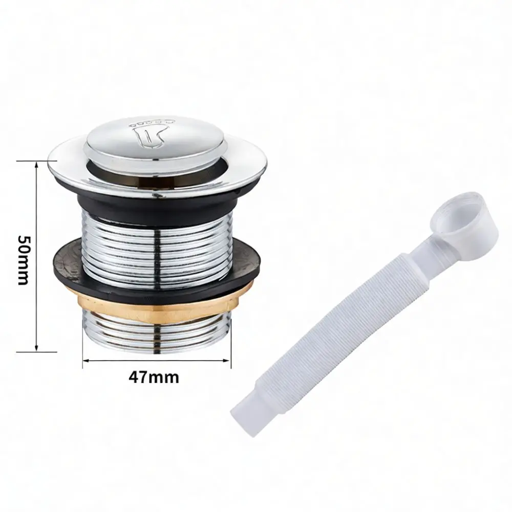 Universal Bathtub Drain Stopper Pop Up Filter Press Type Sink Strainer Replacement Fitting For Shower Tub Bathroom Accessories