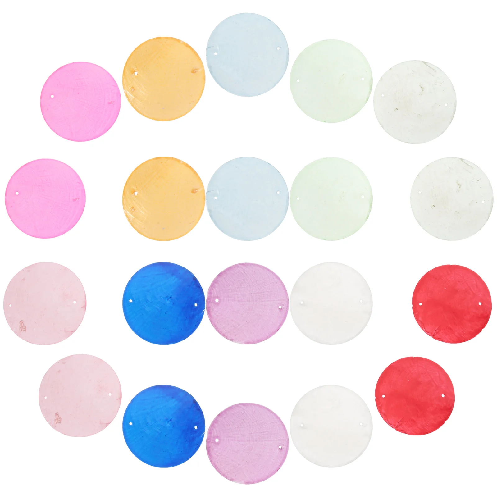 

100 Pcs Shell Sheet Decoration Mini Sea Shells Craft Round Pendant Jewelry Making Charms Hanging Accessories DIY Beads Earring