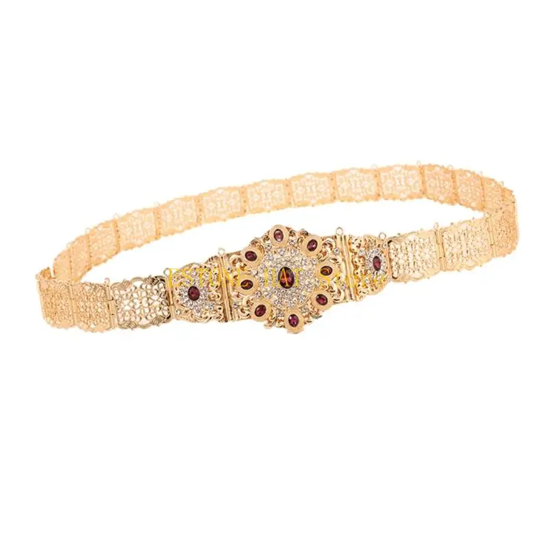 49MF Crystal Waist Chain Costume Aesthetic Metallic Caucasian Chain Jewelry for Jeans Body Jewelry for Women Girls