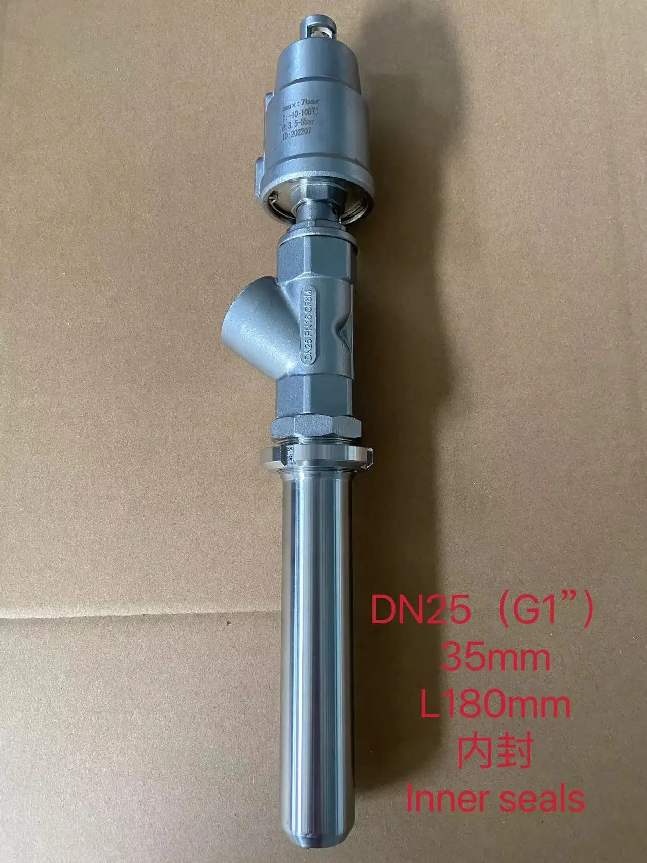 Imagem -02 - Anti-gotejamento Pneumático Descarga Bocal Enchimento Válvula Máquina Aço Inoxidável Dn25 g1 Haste de Extensão