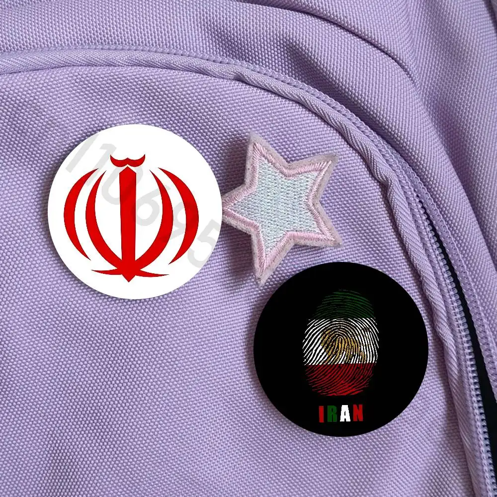 P-Pahlavi Imperial of Iran national Flag 25mm 75mm 44mm 58mm 32m Brooches Badges Pins for Accessories