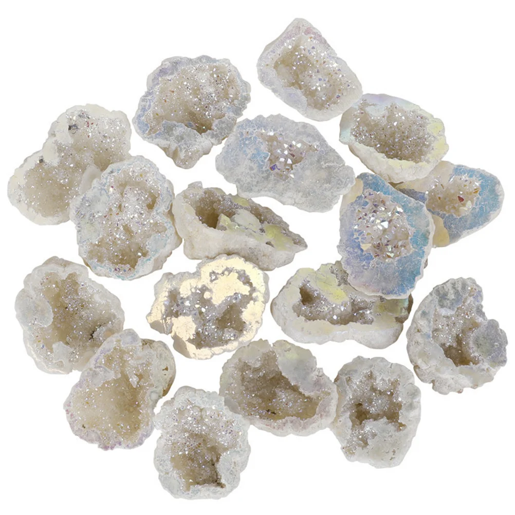 

Crystal Druzy Geode Hollow Agate Cluster Delicate Amethyst Decoration Ideal for Desktop Jewelry Material Natural Crystal Decor