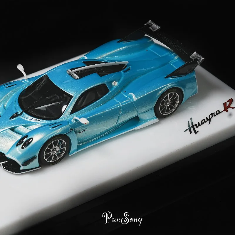 DMY&PSM 1:64 Pagani Huayra R gegoten simulatiehars automodel, kinderkamerdecoratie, verzamelbaar displayitem voor volwassenen.