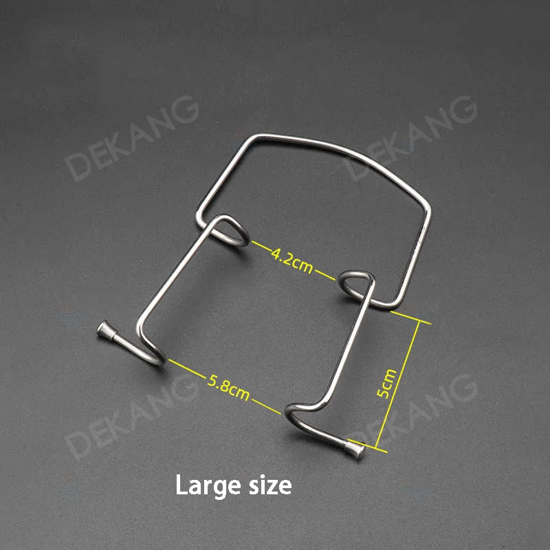 สแตนเลสสตีลปากเปิดตะขอเครื่องมือดูแลสัตว์เลี้ยง EDISON แหนบตะขอฟัน, แหนบสแตนเลสพร้อมฟัน