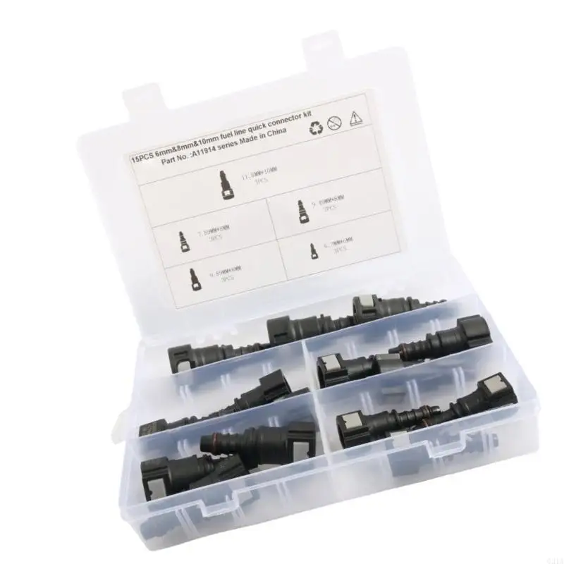 

Line Repair Plastic Line Quick Fittings 15Pcs Set With Storage Case For Mechanics And DIY