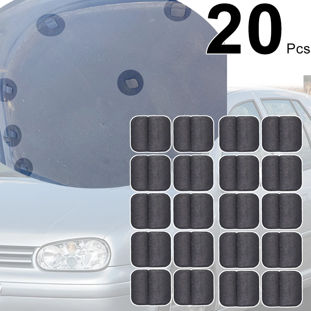 20Pcs For VW Golf 4 5 6 7 1997 - 2018 Passat B5 B6 B7 Polo 6R Transporter T5 Bonnet Hood Sound Deadener Rivet Clips 1H5863849