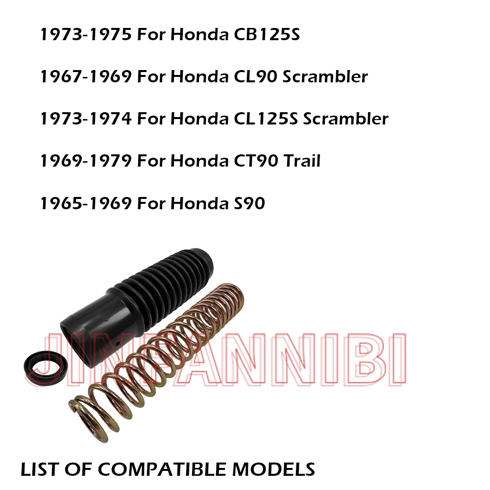 Front Fork Boots Rebuild Kit Oil Seals & Springs For Honda CT90 S90 CL90 TRAIL90