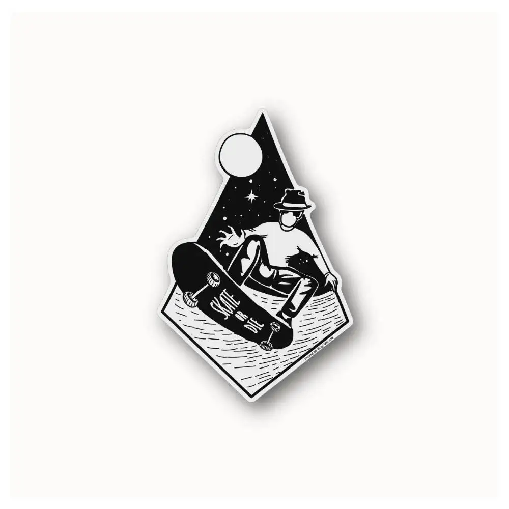 Skate Or Die Diamond Waterproof Stickers For Decorating Car Windows Motorcycles And Computers.