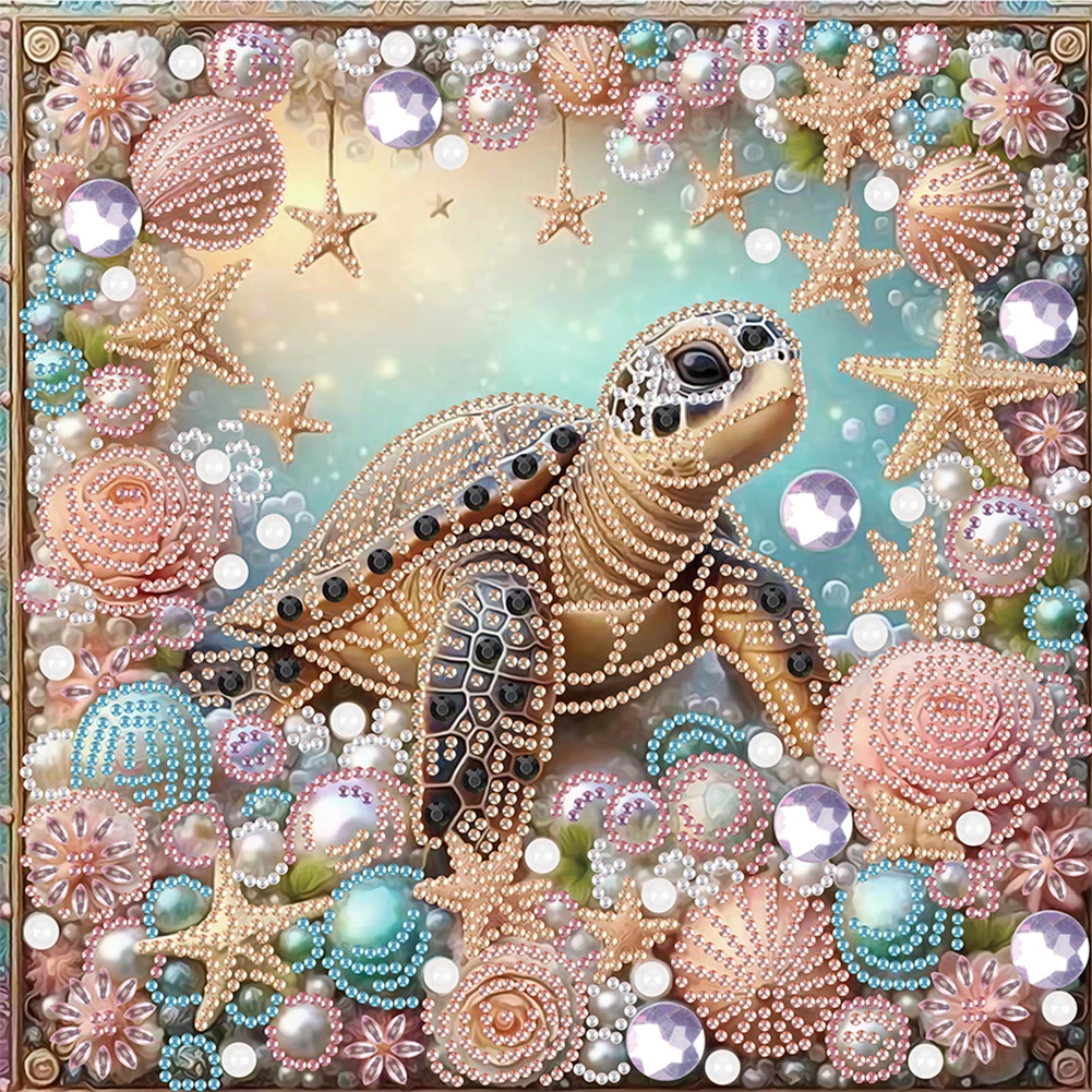 5D DIY Partial Special Shaped Drill Diamond Painting Sea Turtle Art Decor