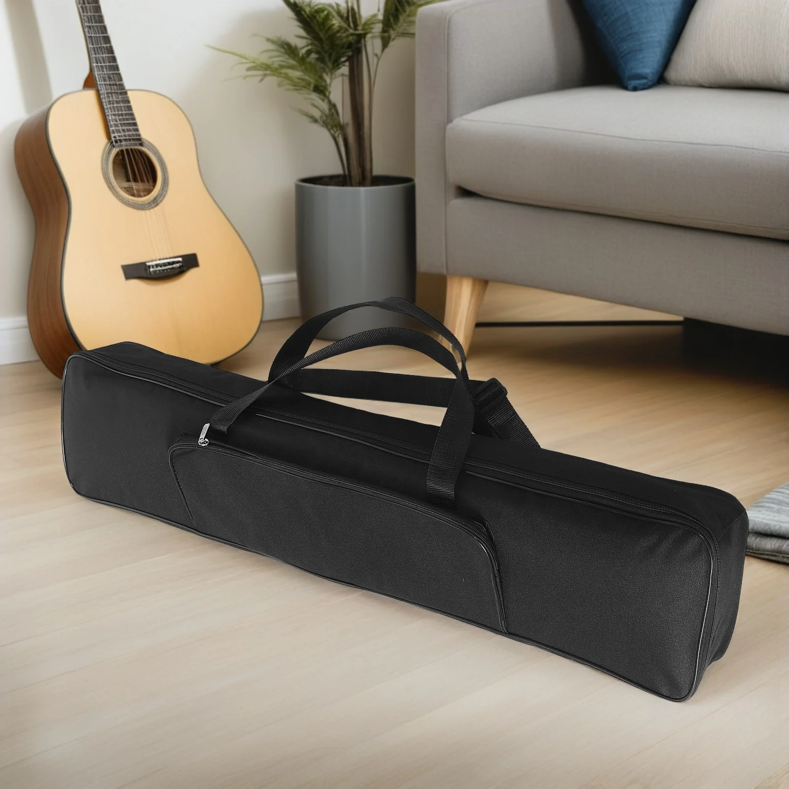 Bolsa para teclado de piano elétrico, espessada, durável, portátil, bolsa de transporte, viagem, 61 teclas, teclado, acolchoamento macio, bolsa