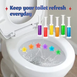 1Pcs Toilet Bowl Cleaner Gel Flower Petals-Long-Lasting Freshness,Odor Eliminator,Deodorizing Bathroom Stickers for Hygiene