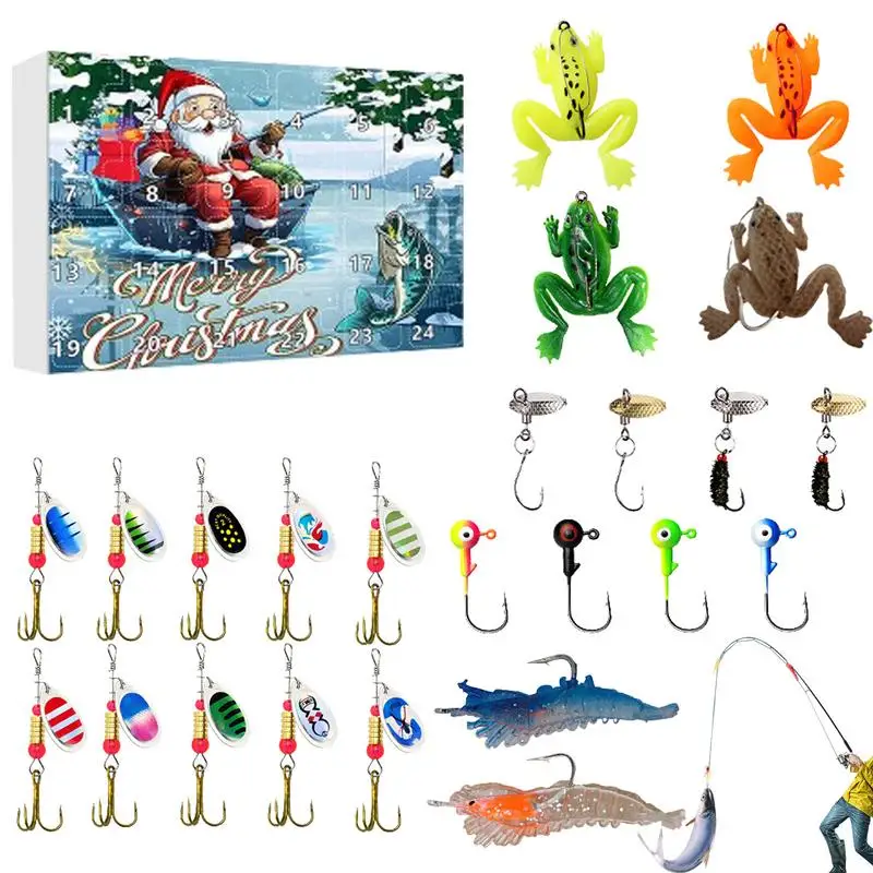 

2024 Advent Calendar Fishing Christmas Countdown Fishing Advent Calendar Christmas 24 Days Fishing Set Fishing Advent Calendar