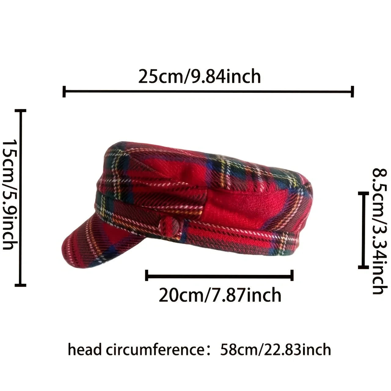 HongLuan zoet geruit patroon baret en krantenjongenspet vrouw, cosplay vrouwelijke accessoires