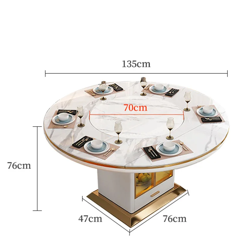 Extendable Folding Dining Table Space Saving Multifunctional Dining Table Salon Luxury Juegos De Comedor Replica Furniture