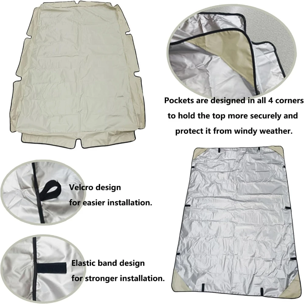 Leleya Swing Canopy Cover Oxford Fabric Waterproof UV Protection Sunshade Canopy for Patio Swing Chair Outdoor Use - view 3