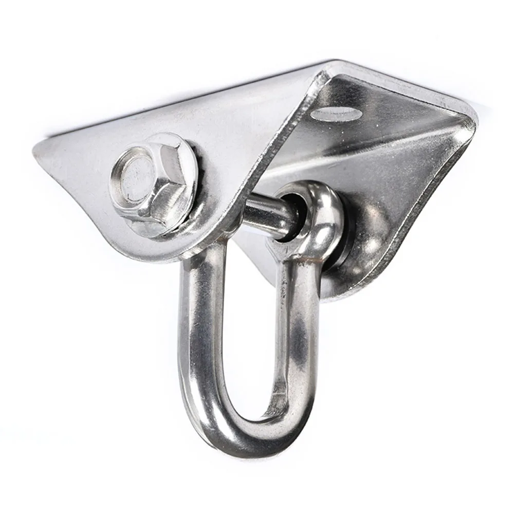 

2 Sets Hook Stainless Steel Yoga Hammock Hooks Sandbag Swing Hanger Silver Chair